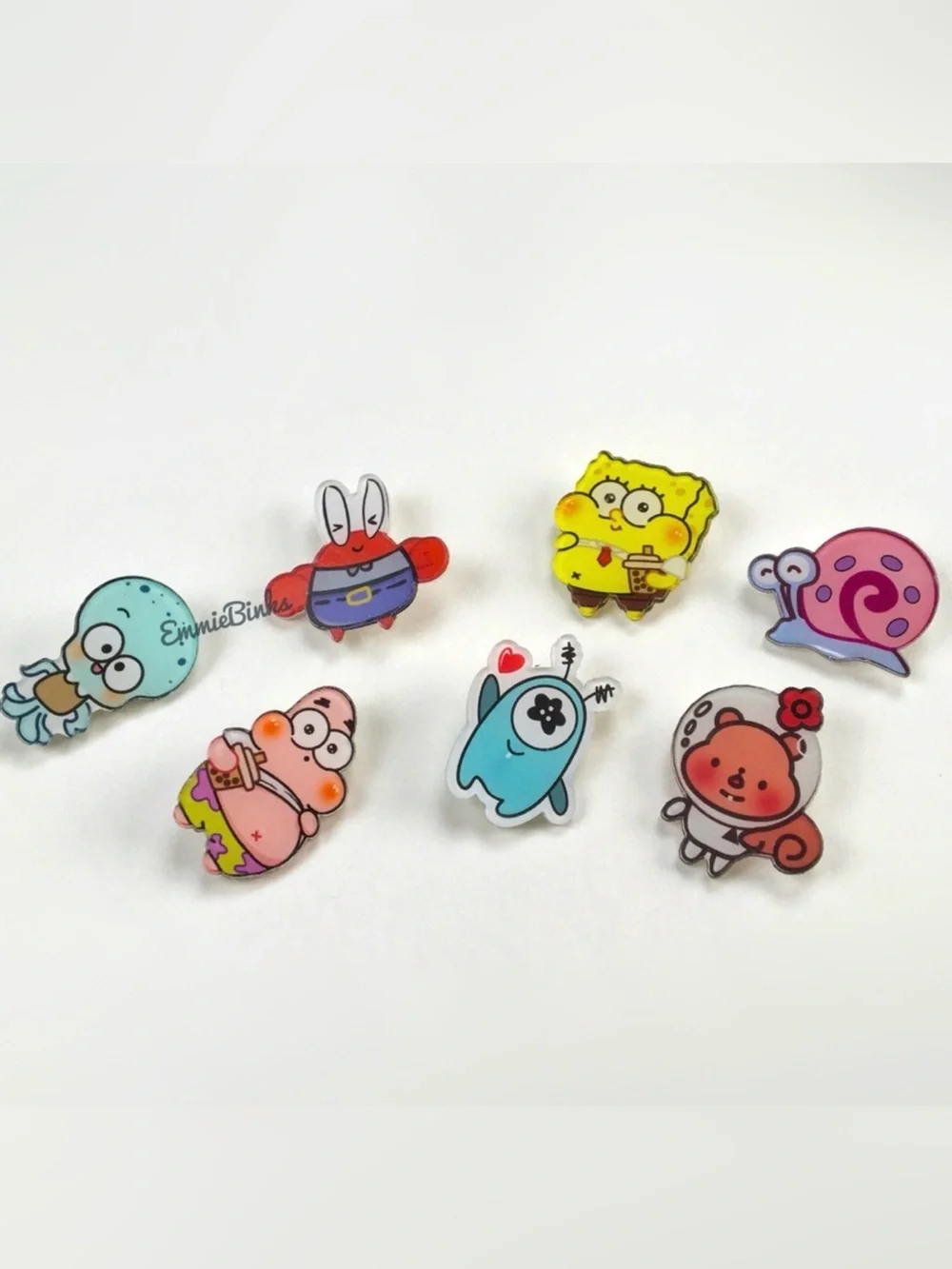 New Sponge Bob Square Pants Collectible Pin Set, Boba Patrick Brooch Cartoon - Picture 1 of 7